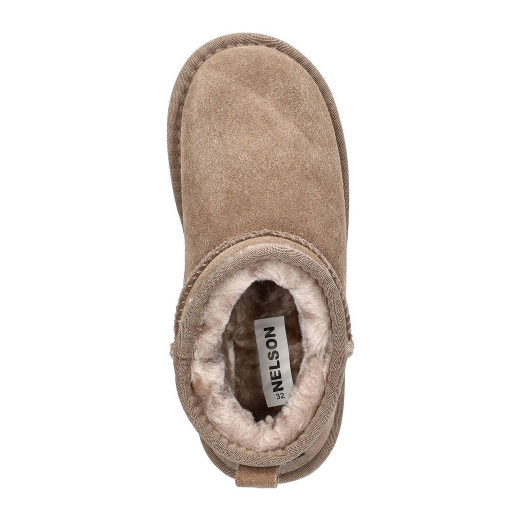 Nelson Kids suède enkelboots taupe