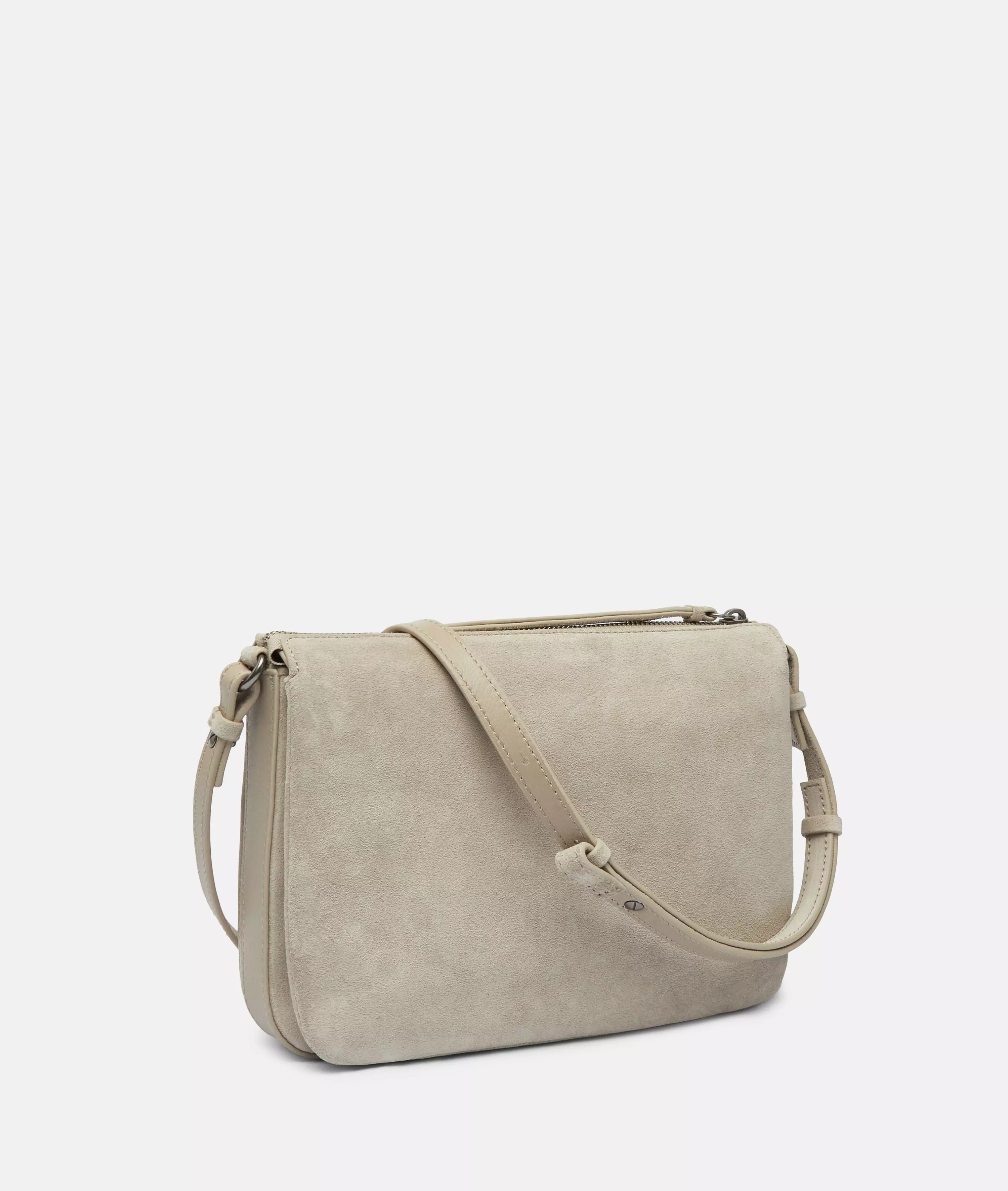Crossbody Spacious shoulder bag made from soft suede
