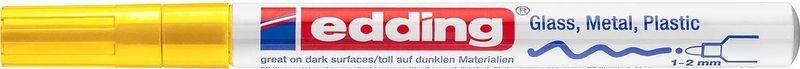 Edding - 751 Marker - Glanzende Lakmarker - Geel - 1 mm - 1 x