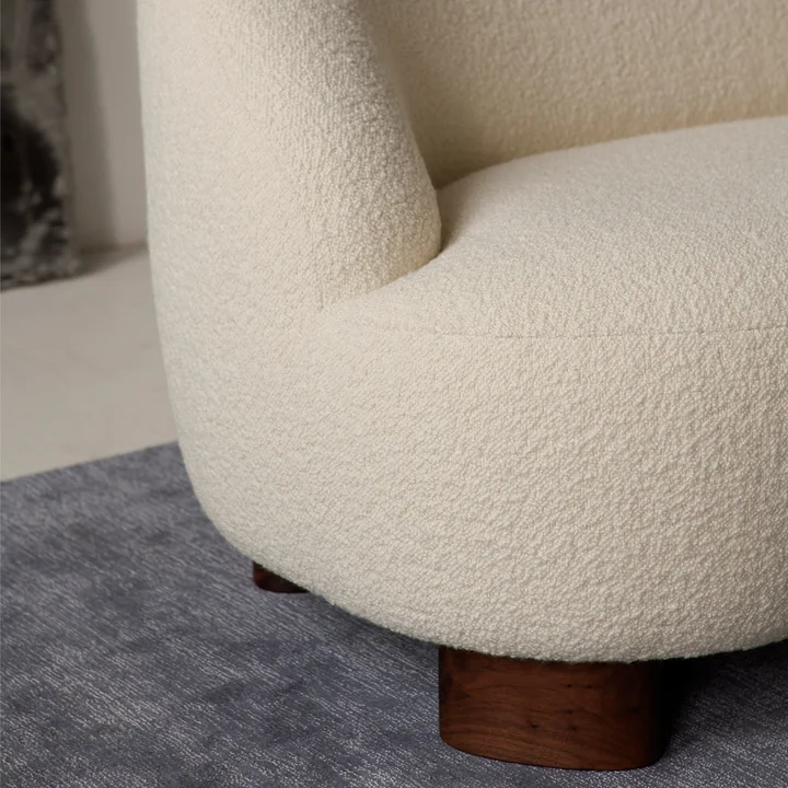 &Tradition - Margas LC1 Lounge Chair, Eiche geölt / elfenbein (Karakorum 001)