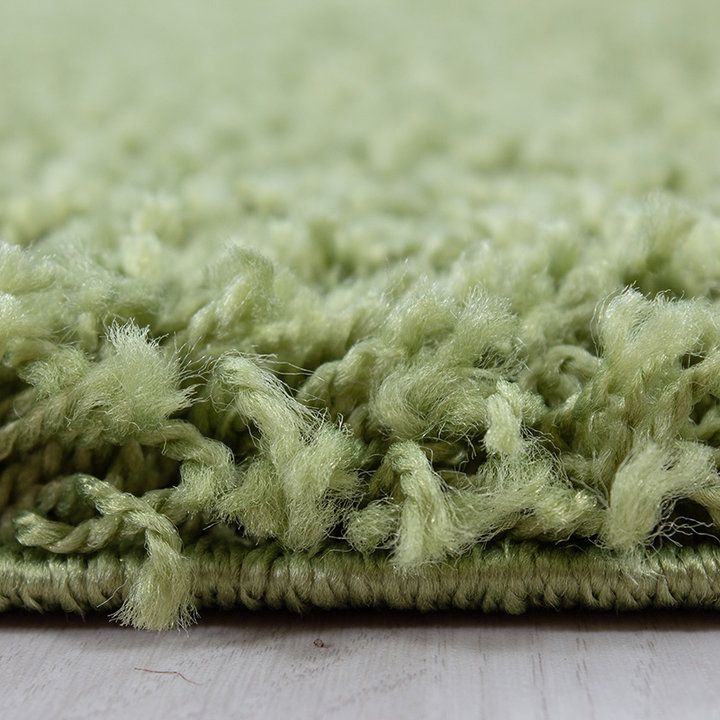 Rond hoogpolig vloerkleed - Sade Groen | Tijdloos