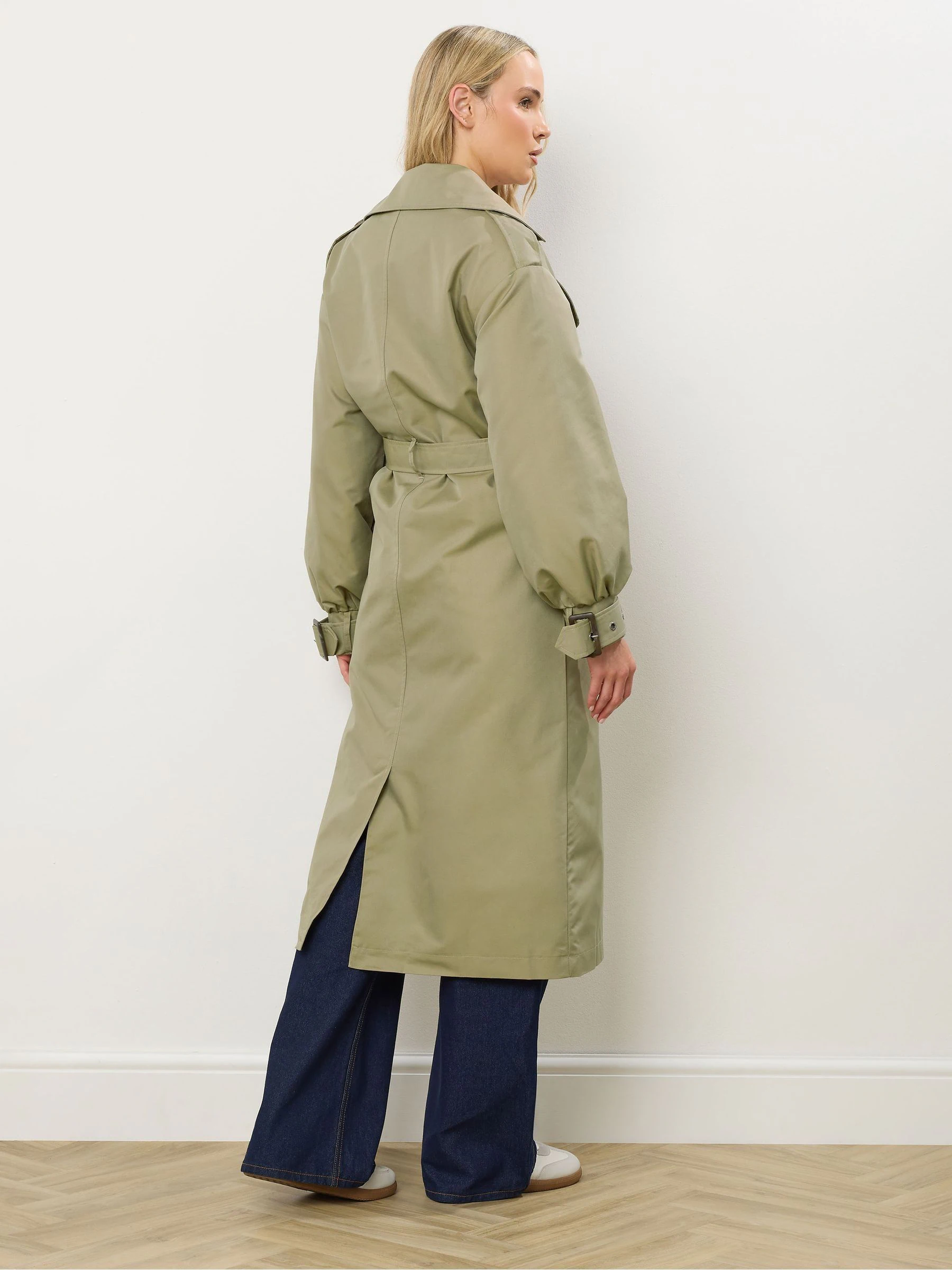 Long Tall Sally Balloon Sleeve Trench Coat