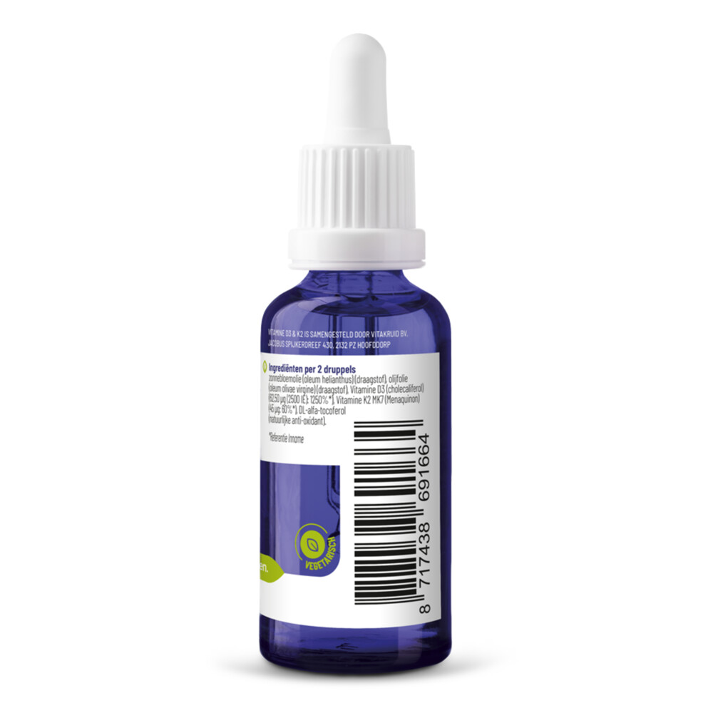 2x Vitakruid Vitamine D3&K2 30 ml