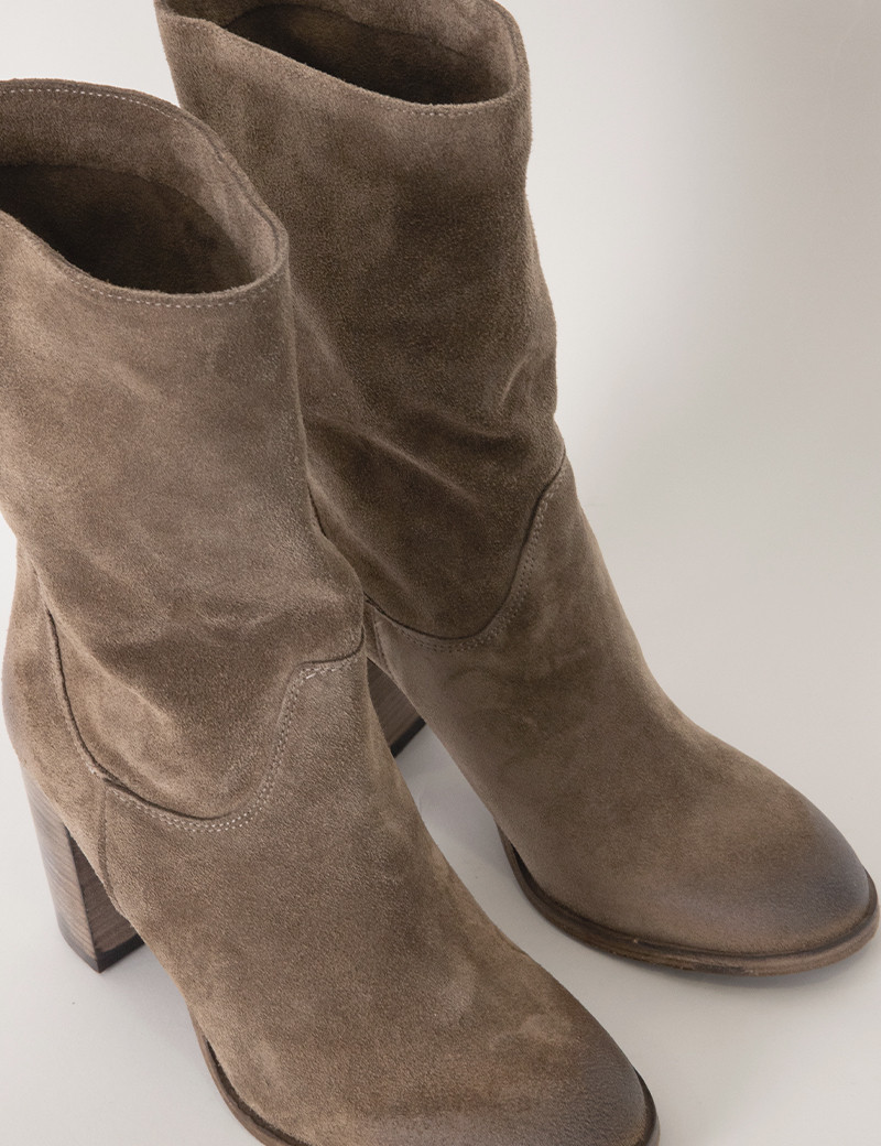 PAOYAMA BOOTS VELOURS TAUPE