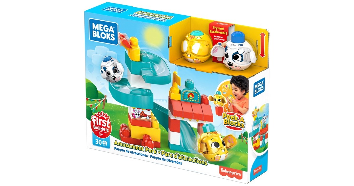 MattelPeek a Blocks - Pretpark Constructiespeelgoed