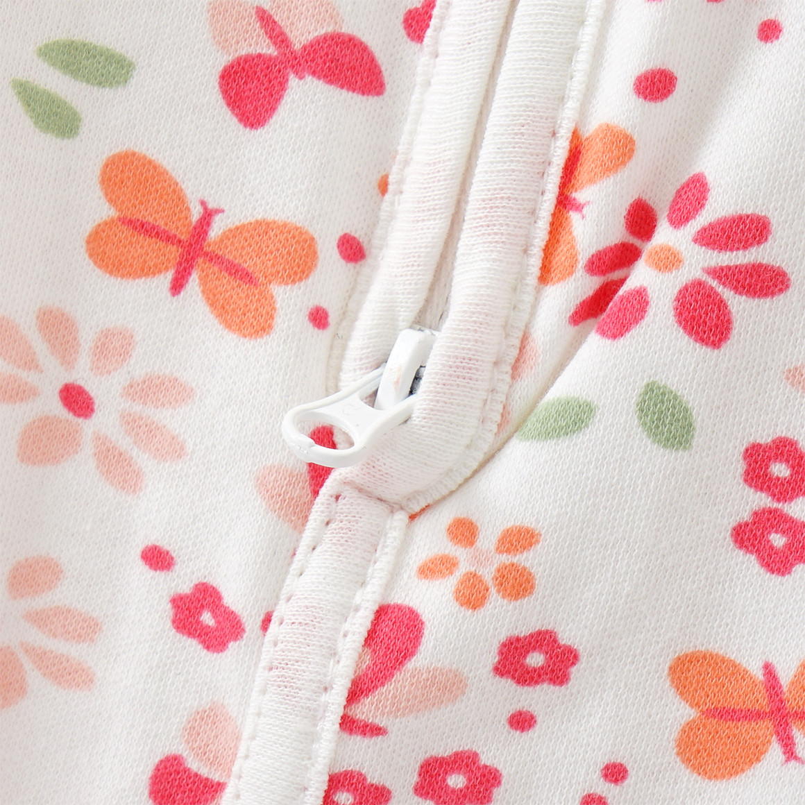 Topomini Baby Sommer-Schlafsack mit Blümchen weiss / pink / orange