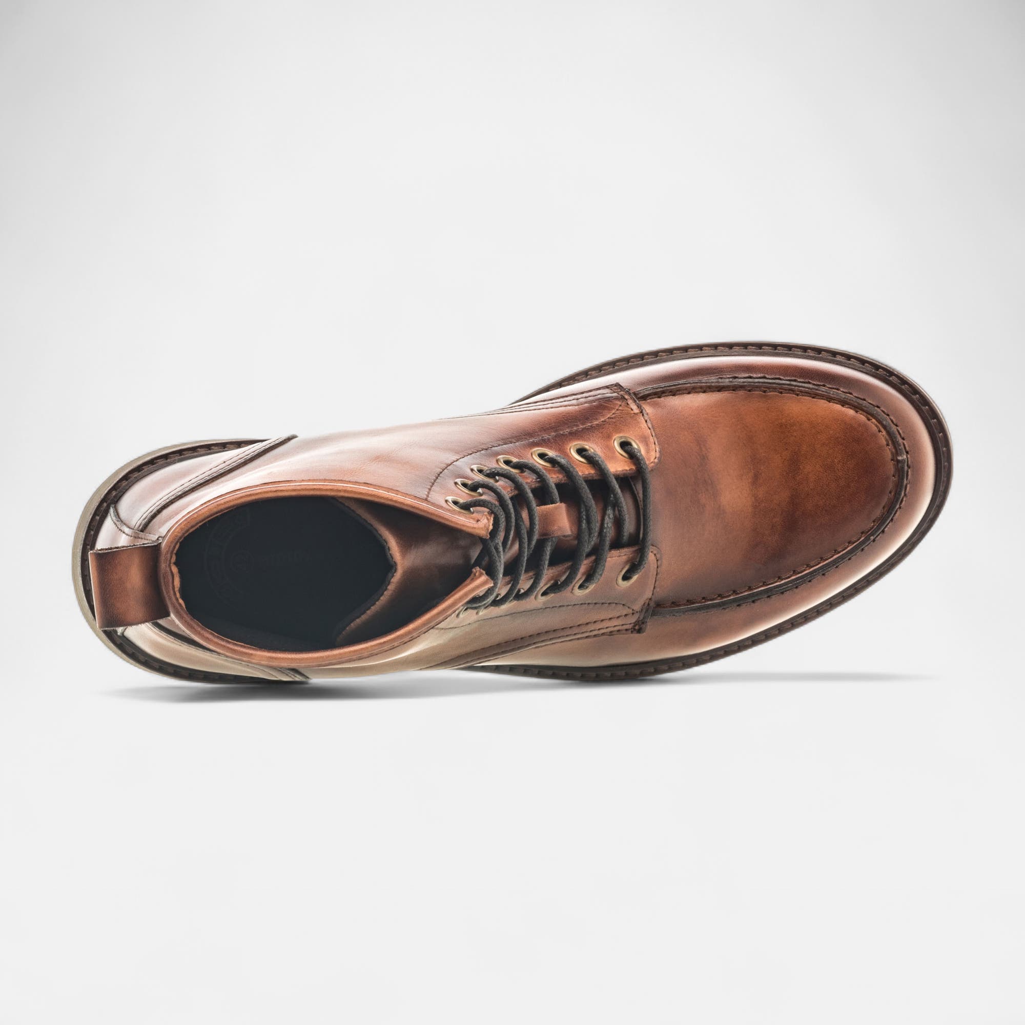 Bottines Homme en cuir cognac