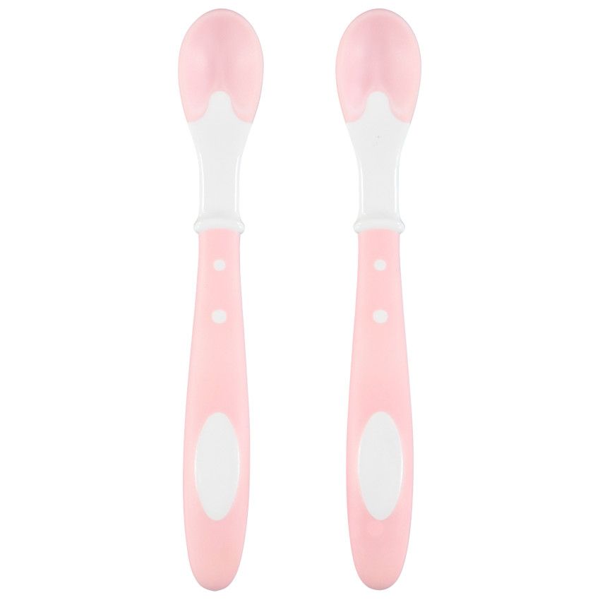 Set de 2 cuillères thermosensibles Mix'N'Match - Rose - Ecru