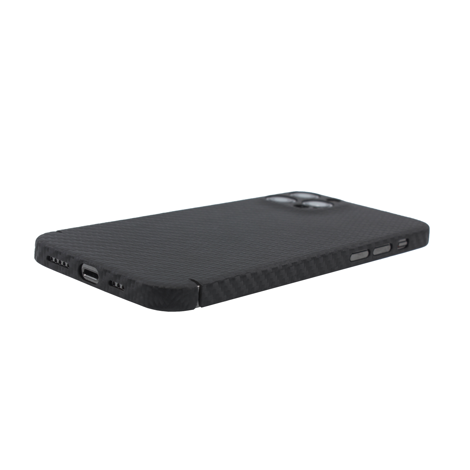 iPhone 16 Pro Max MagSafe Aramid Hardcase Hülle im Carbon Look (CS-2443) - Schwarz
