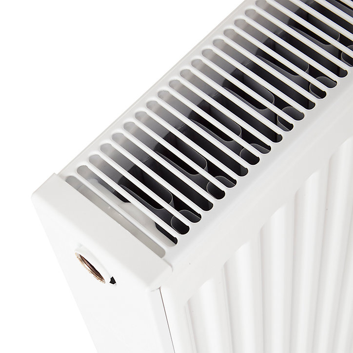 Radiateur eau chaude acier GoodHome blanc L. 40 cm x H. 90 cm