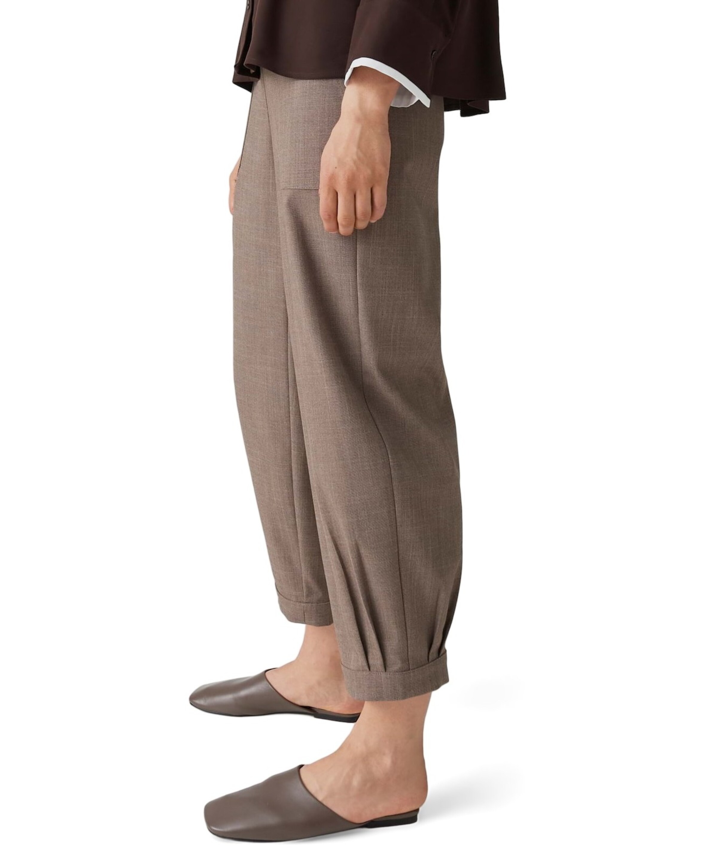 OPUS Myha curved dames broek bruin