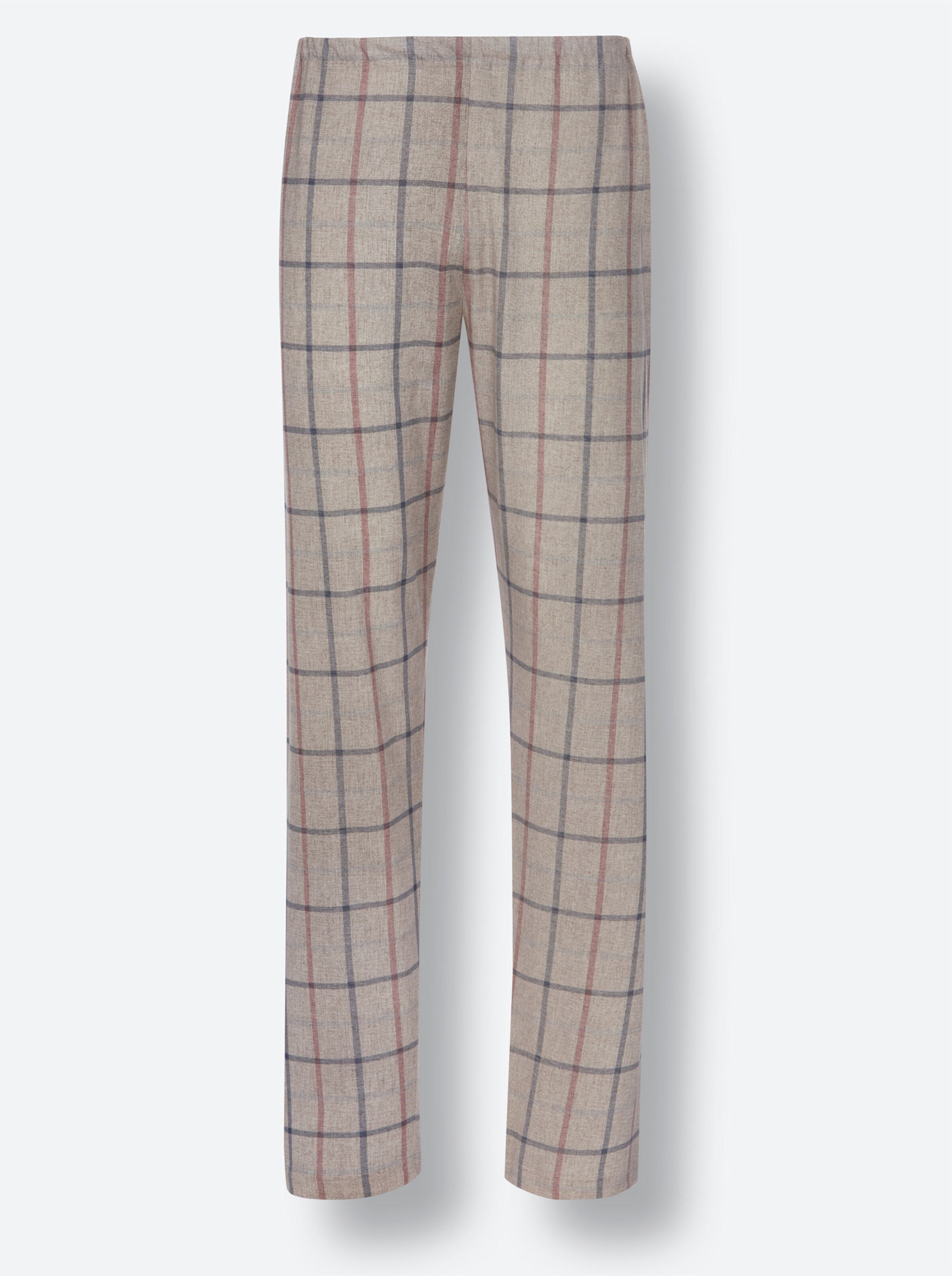 götting Schlafanzug in taupe-kariert