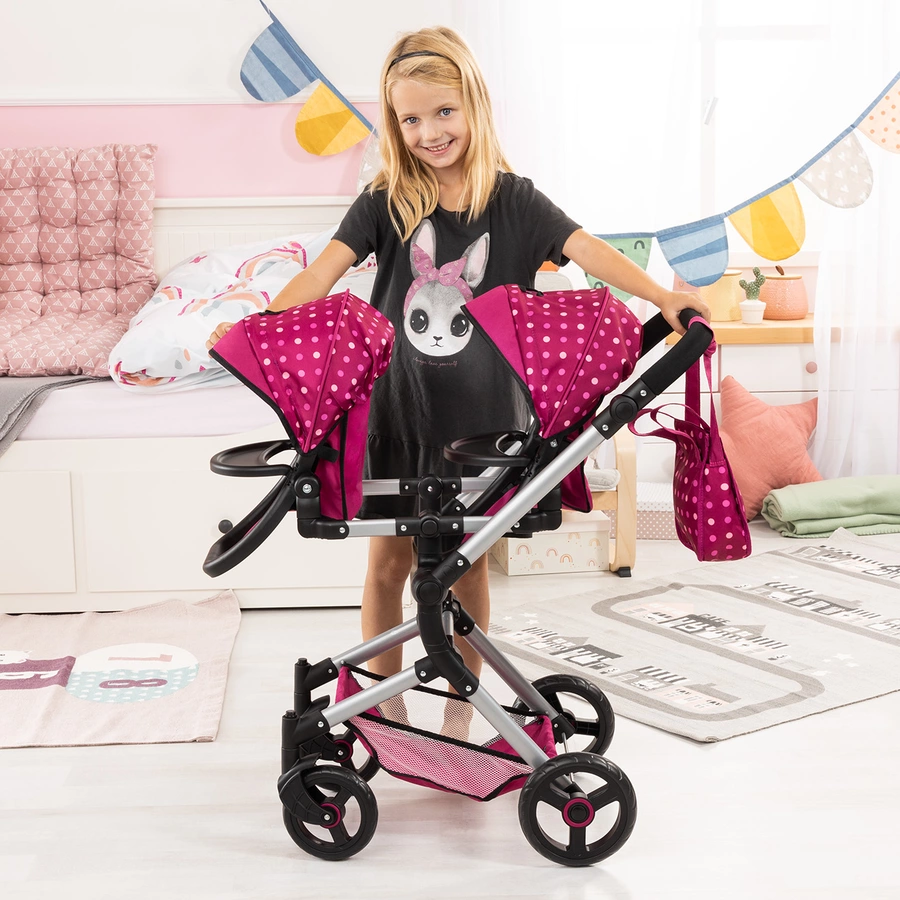 bayer Design Zwillings-Puppenwagen Twin Neo mit Fee