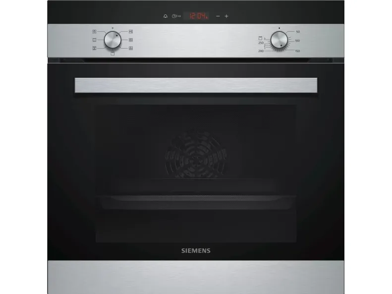 Siemens iQ100 HB113FBS1 - Ovn - til indbygning - niche - bredde: 56 cm - dybde: 55 cm - højde: 57.5 cm - Klasse A - rustfrit stål