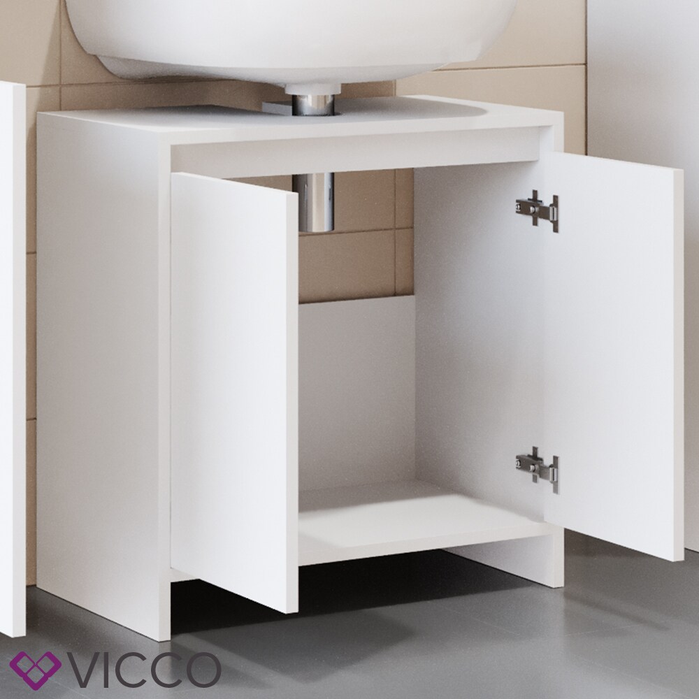 VICCO Waschbeckenunterschrank EMMA Weiß Unterschrank Badschrank Badezimmer