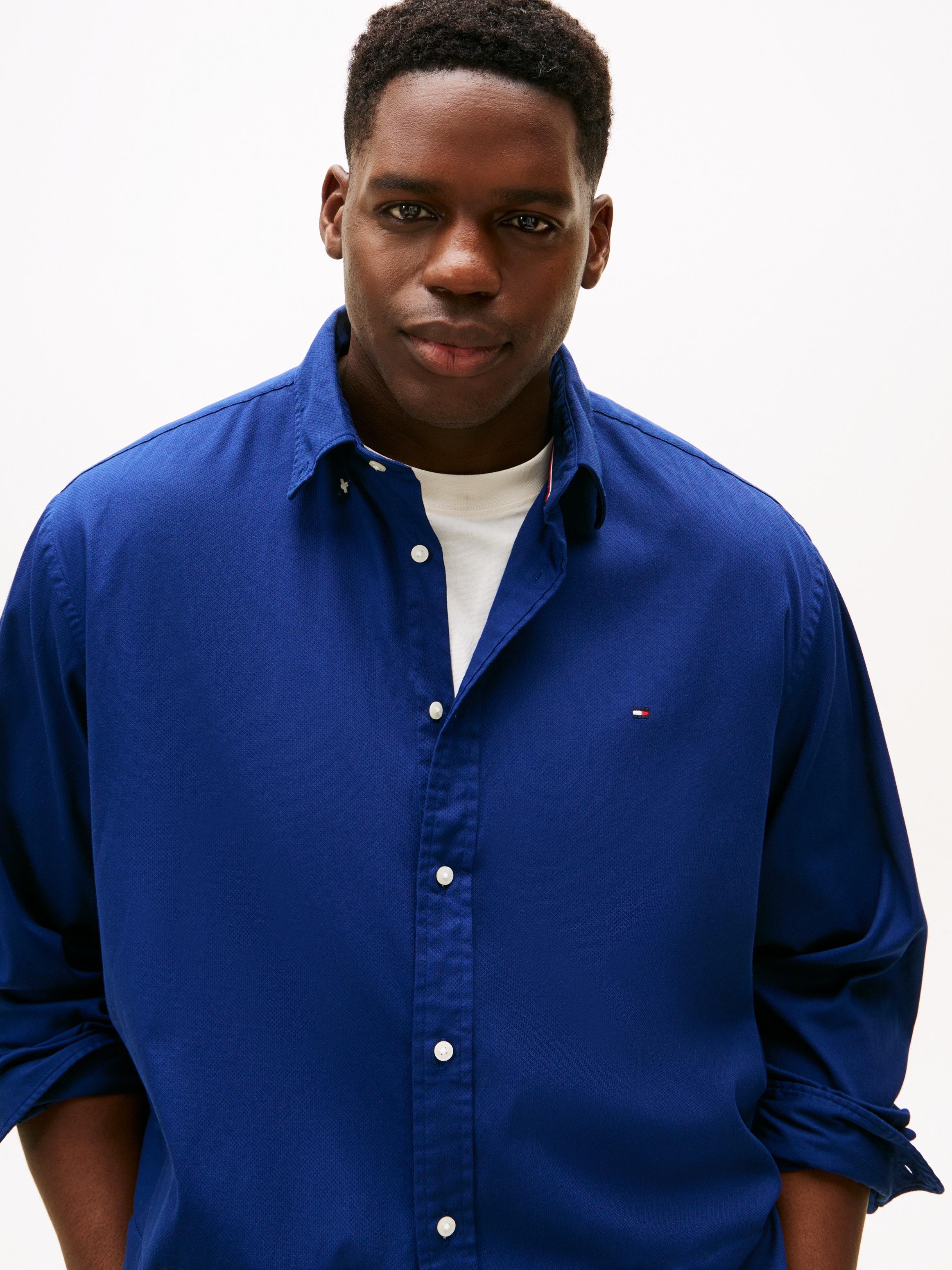 Tommy Hilfiger Big & Tall Langarmhemd , Grosse Grössen, Button-Down-Kragen