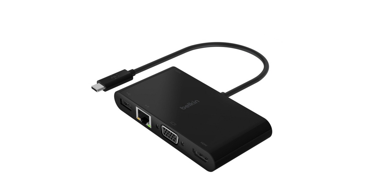 BelkinUSB-C Multimedia en oplaadadapter 100W  (Zwart)
