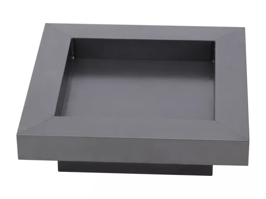 Brasero de jardin carré BACHACHE en acier-80 cm-Acier naturel---Acier naturel