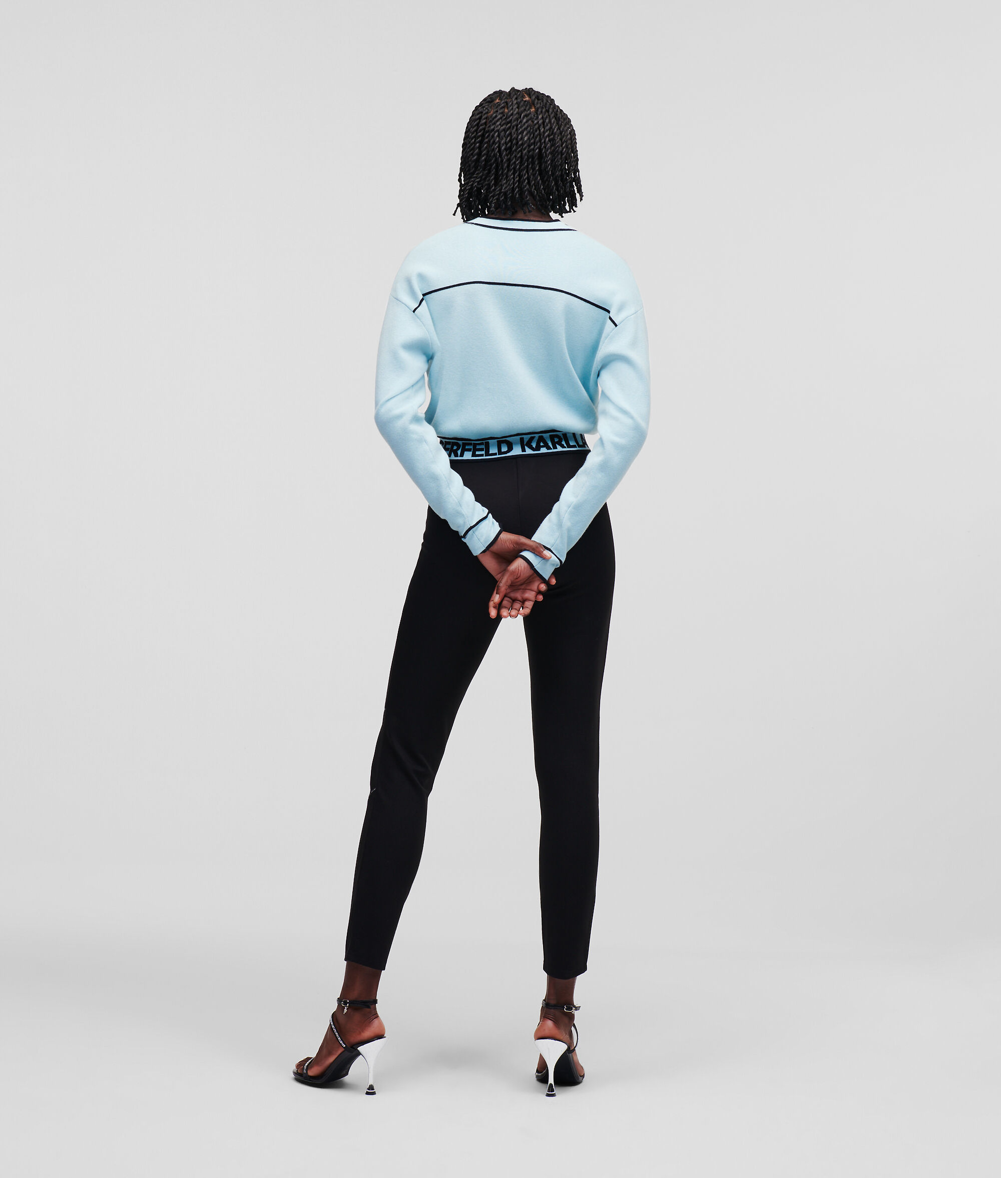 CARDIGAN CROPPED AVEC LOGO KARL