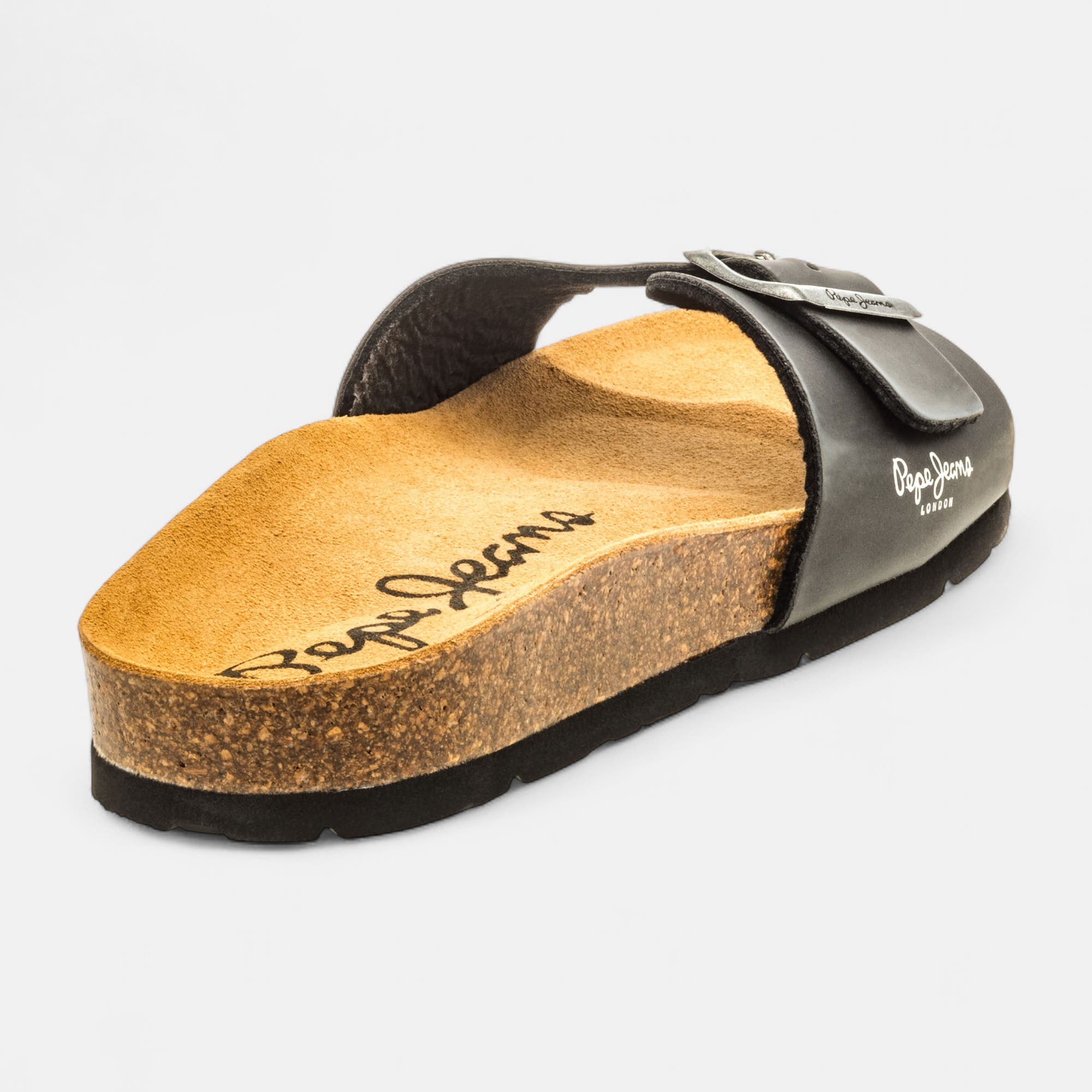 Mules semelle liège Homme noir