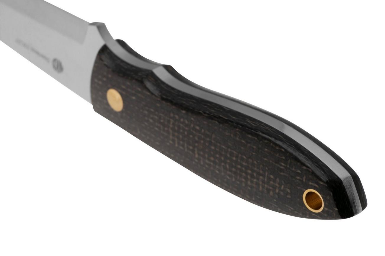 Nordic Knife Design Lizard 75 2037 Scandi, Bison Canvas Micarta, vaststaand mes