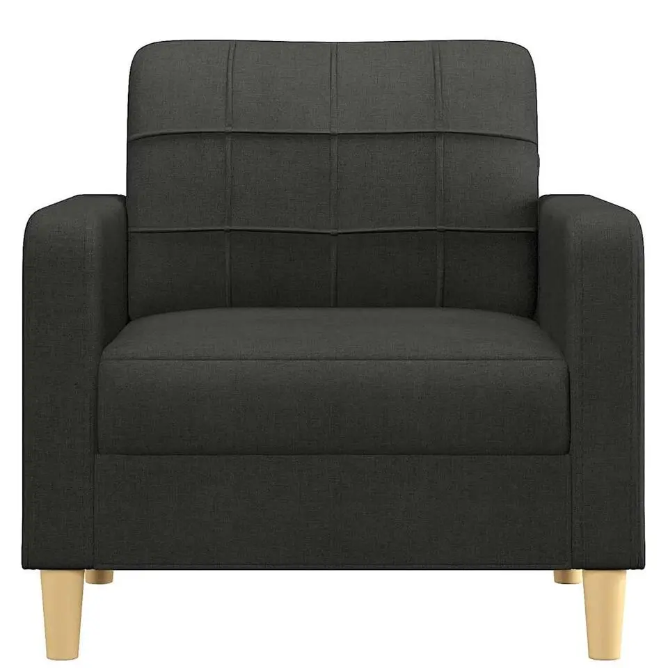 vidaXL - Fauteuil - Zwart - Stof - 60 cm