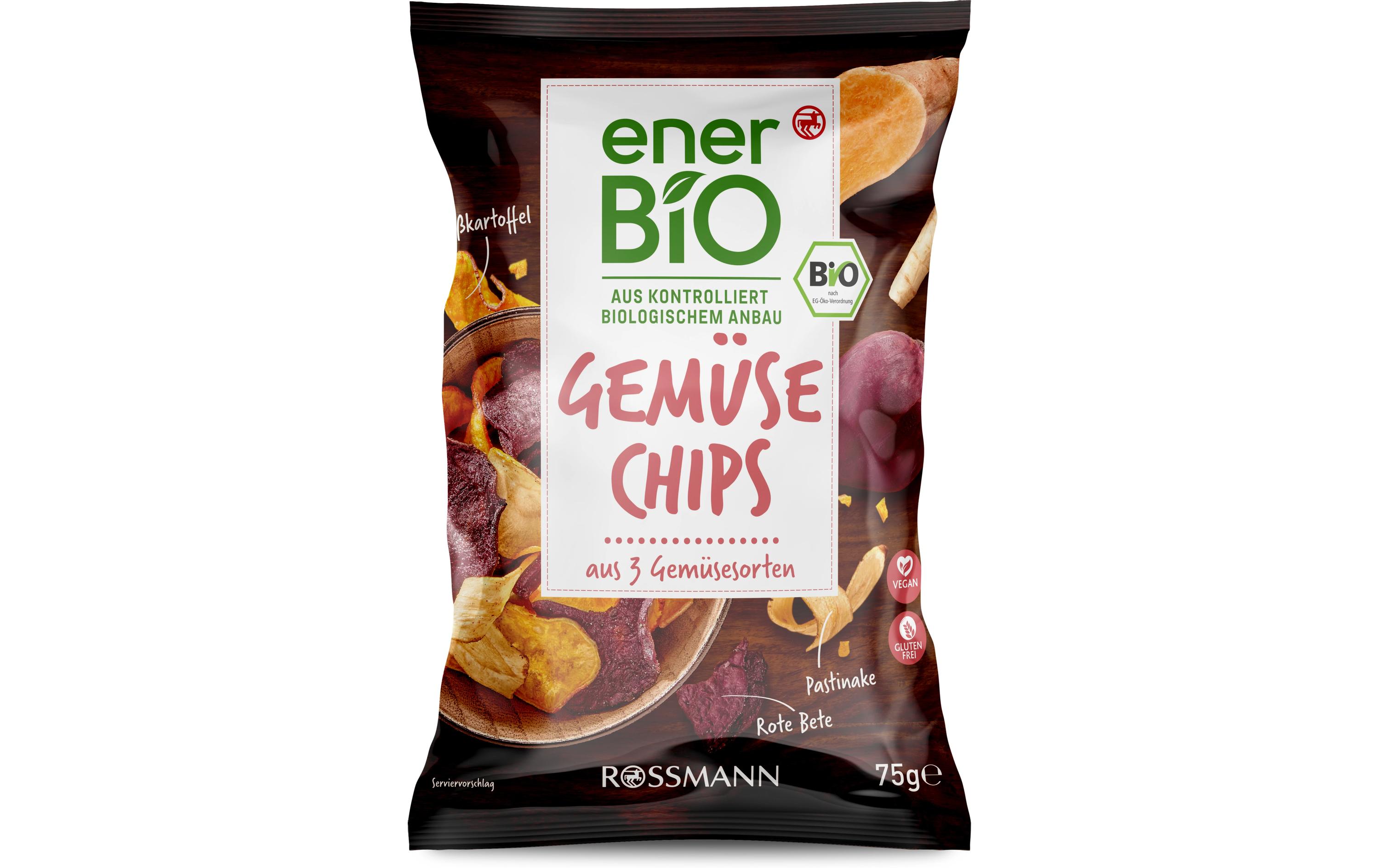 Bio Gemüse Chips 75 gKnuspriger Snack aus biologisch zertifiziertem Gemüse