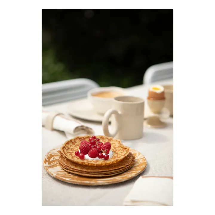 Franca Atelier Assiettes en terre melée - Set de 2 | Marbré brun