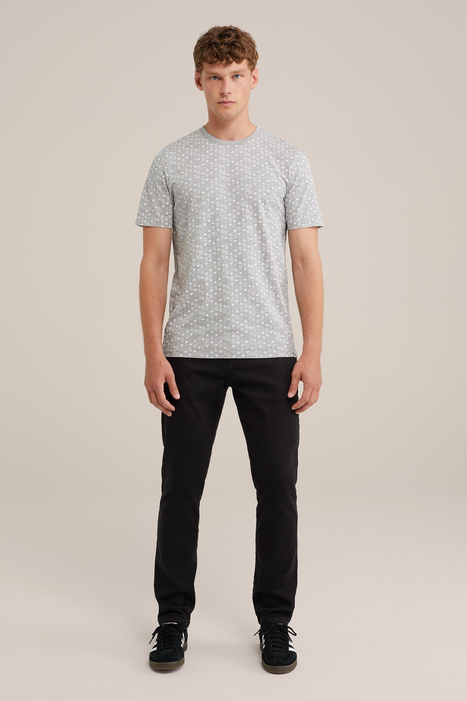 T-shirt met dessin WE Fashion Grijs