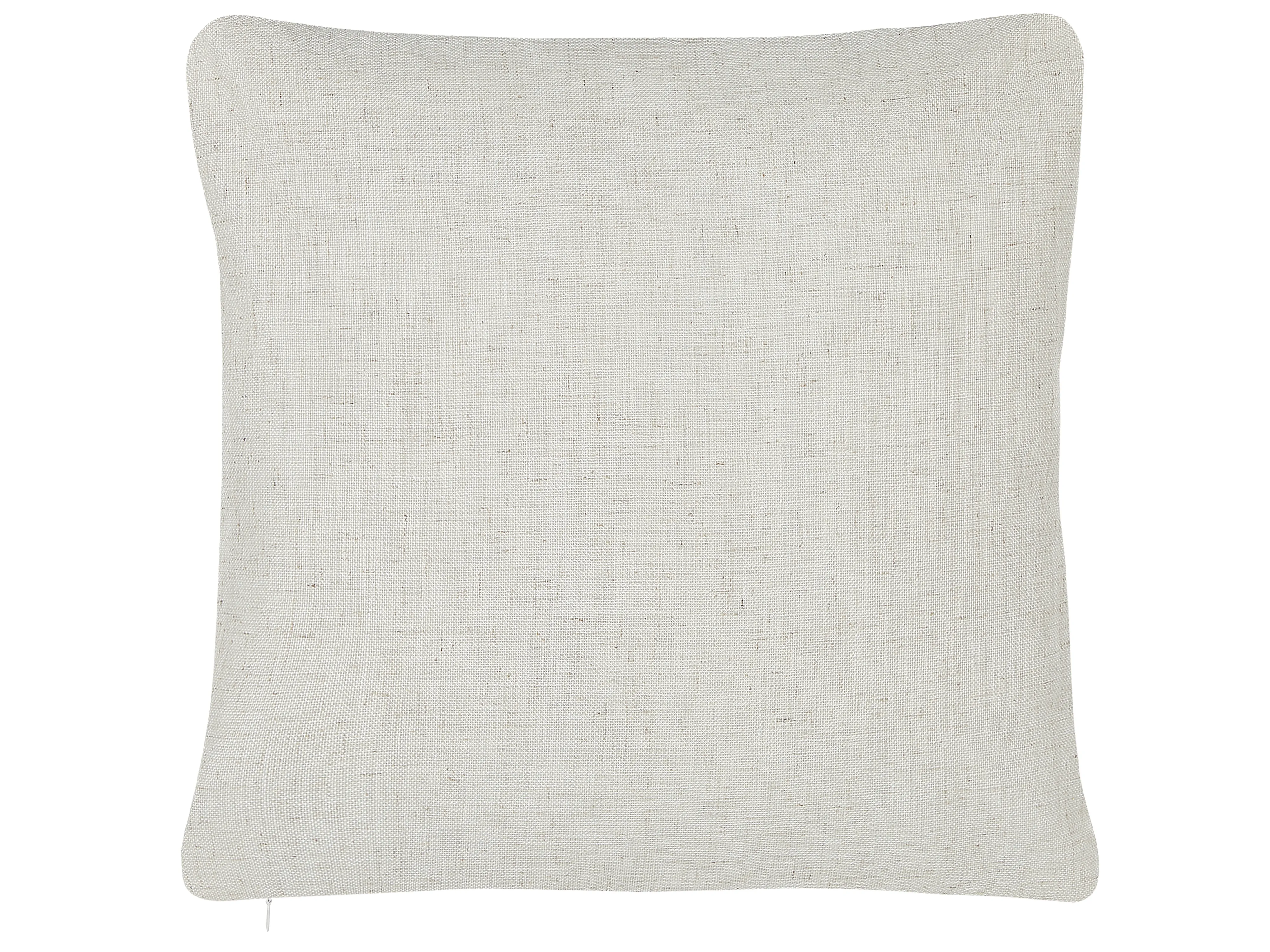 Set van 2 sierkussens CALENDULA 45 x 45 cm Wit bladpatroon