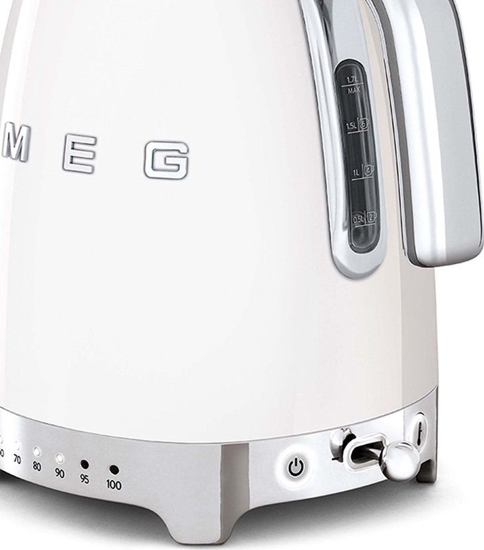 SMEG - KLF04WHEU - Waterkoker - Wit - Roestvrij Staal - 1,7L - 7 Temperaturen