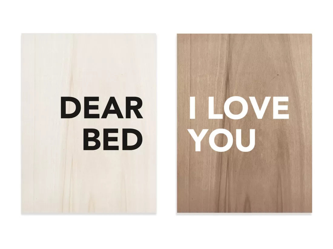 Pack tableaux en bois Dear Bed 40x50cm