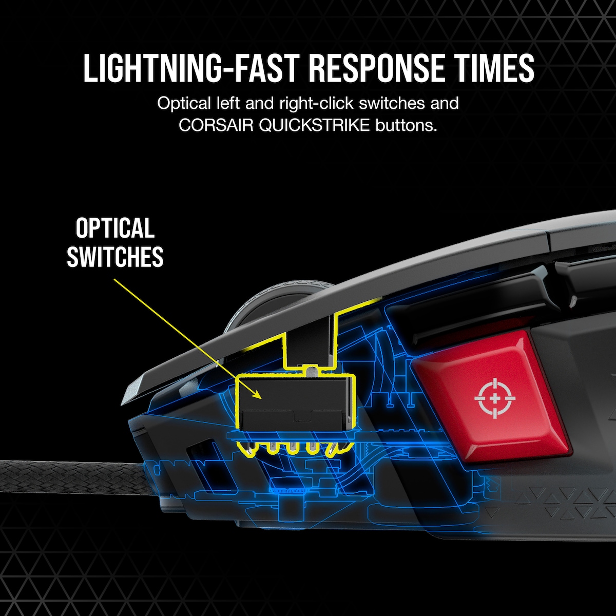 Corsair M65 RGB Ultra Tunable gamingmus (sort)