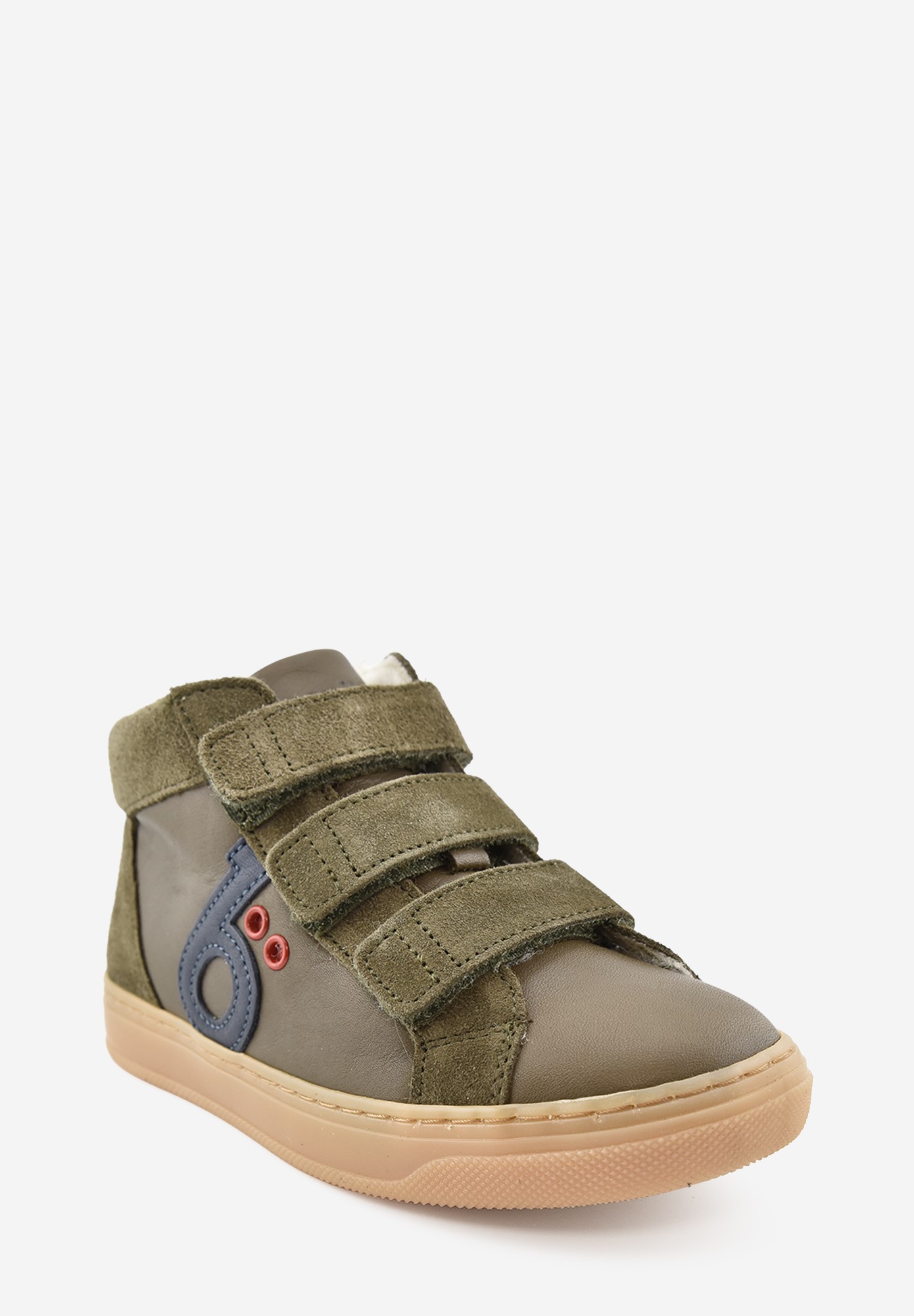 Laax logo Wollfutter Kinder Khaki Blau