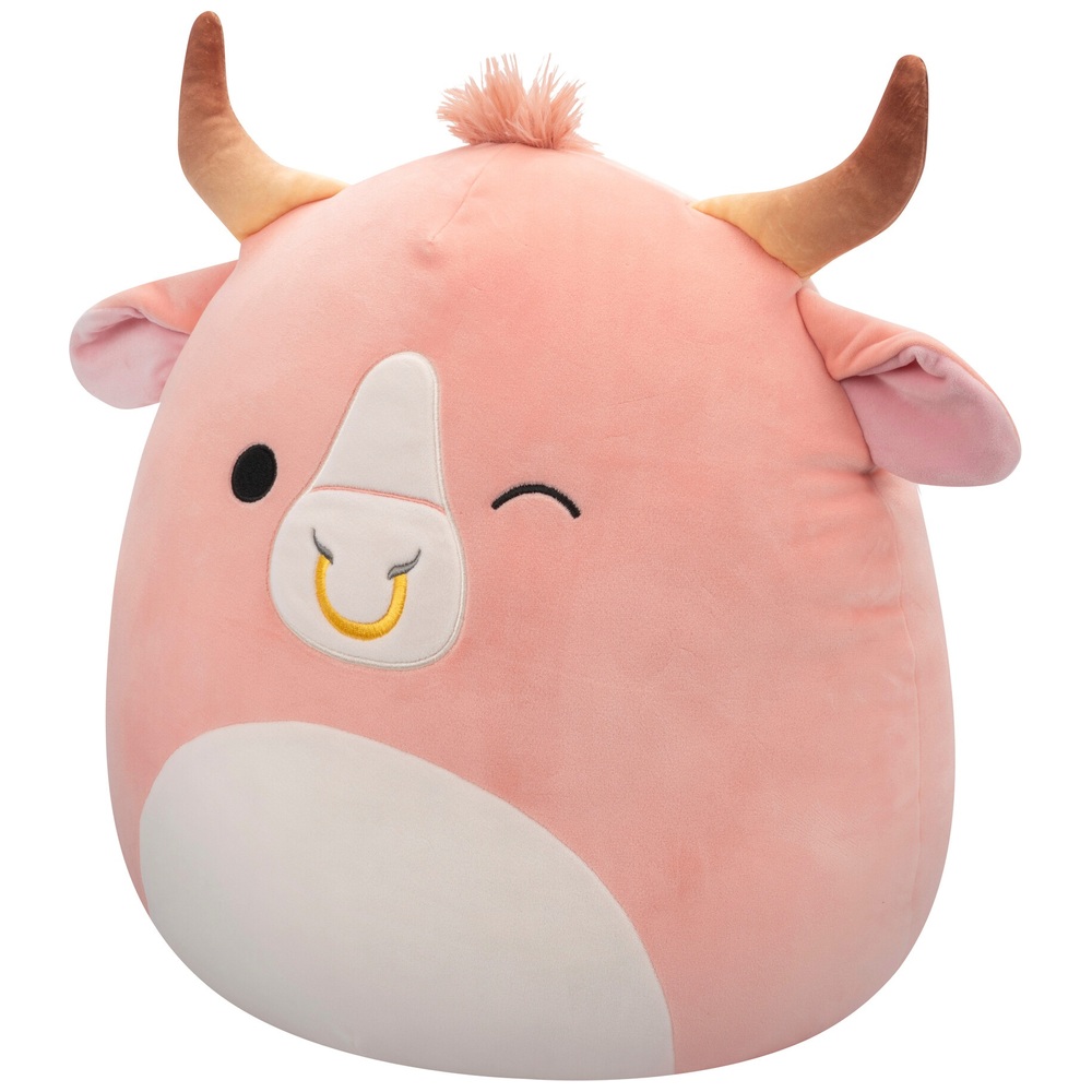 Original Squishmallows 40cm Howland der Pfirsich-Brahma-Bulle Plüschtier