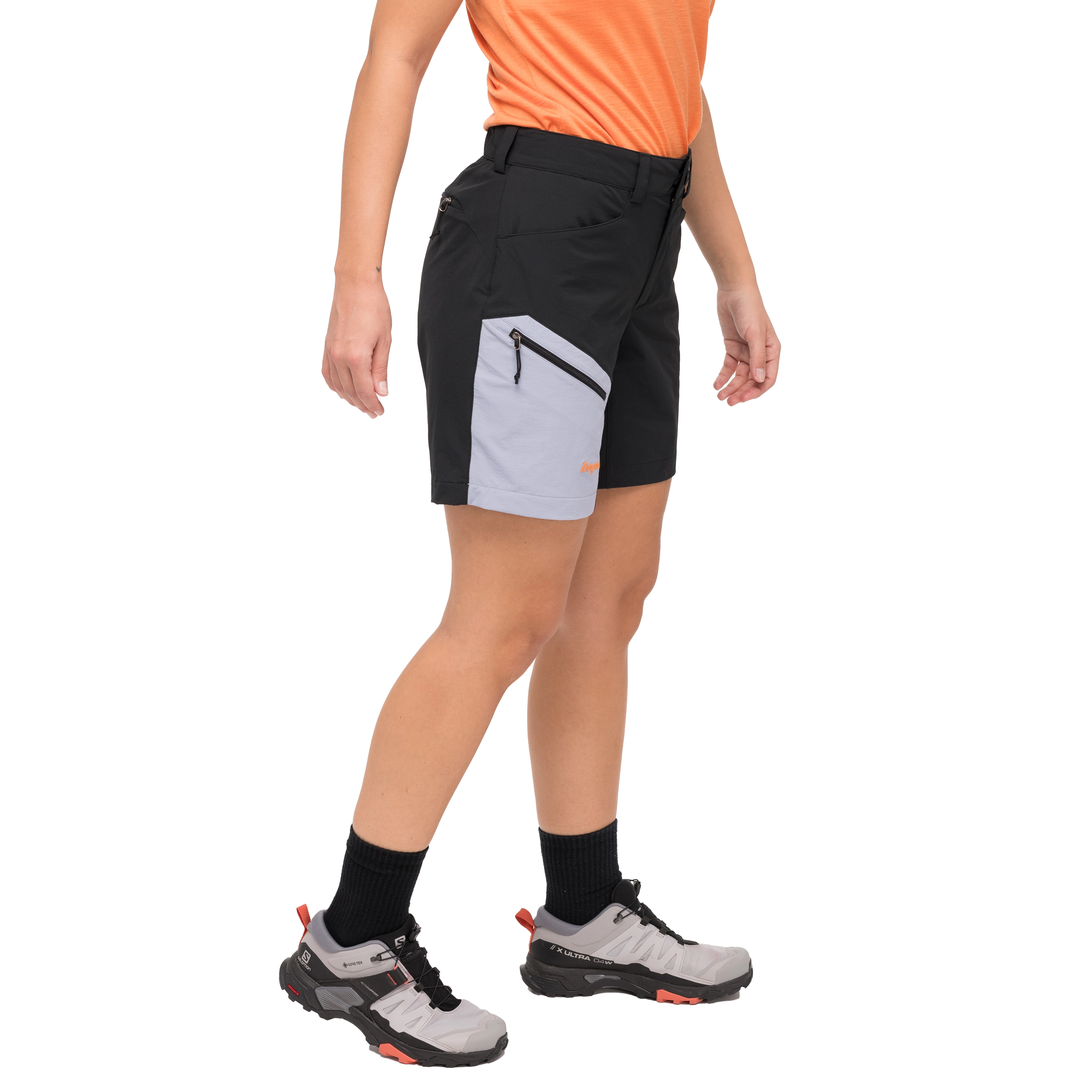 Vaagaa Light Softshell Shorts Women Black / Husky Blue