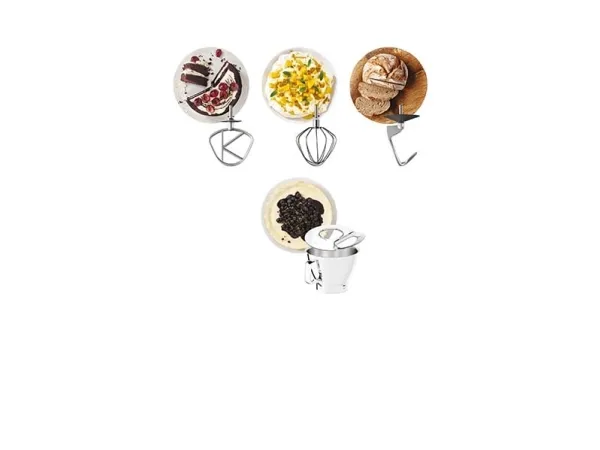 Kenwood Titanium Chef Baker KVC65.001WH - Køkkenmaskine - 1200 W - hvid/champagnecreme