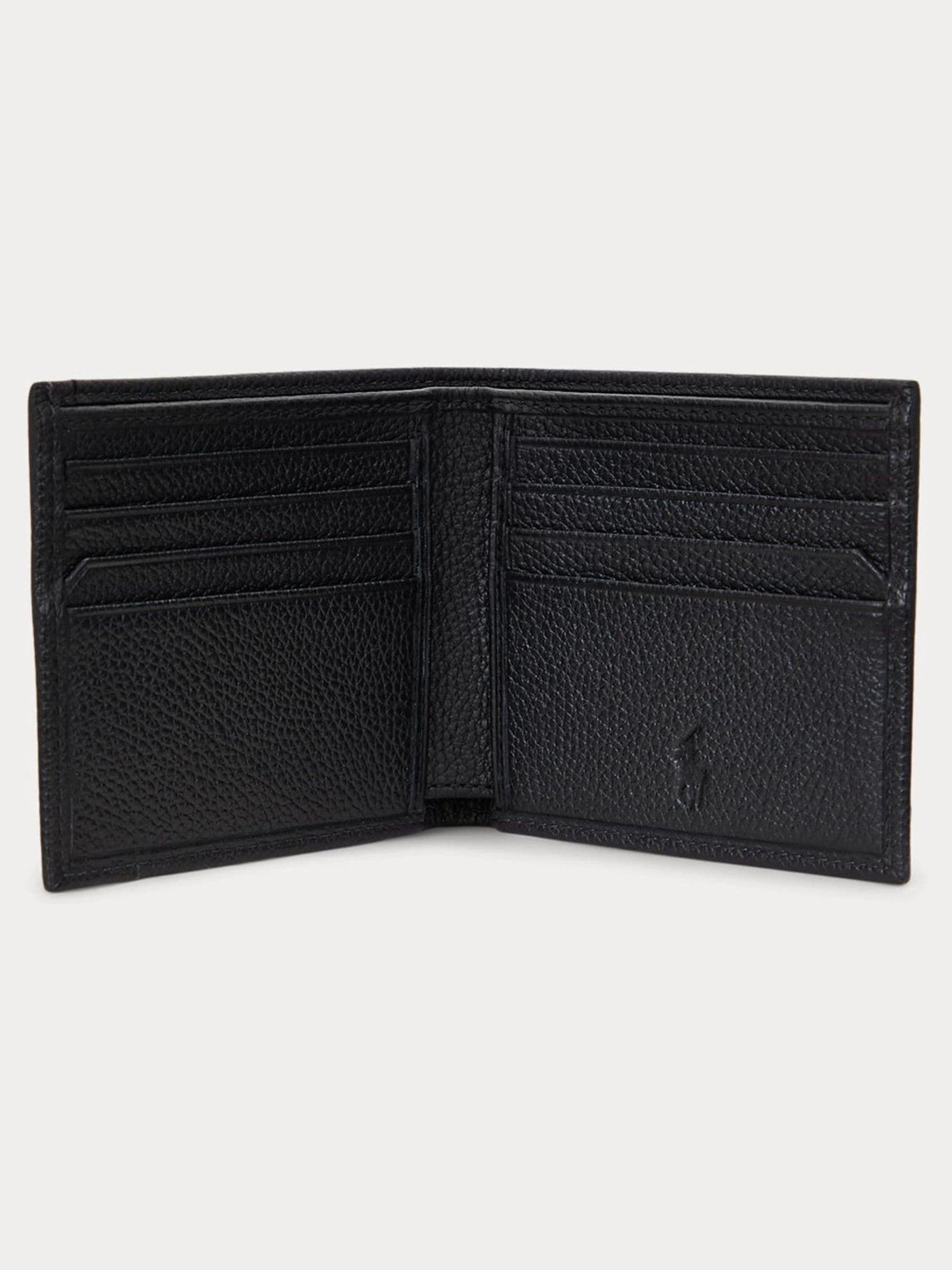 Polo Ralph Lauren Pebble Leather Billfold Logo Wallet