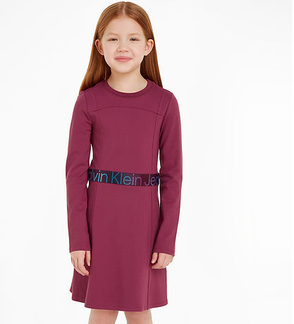 Calvin Klein Kleid - Amaranth m. Schwarz/Mehrfarbig