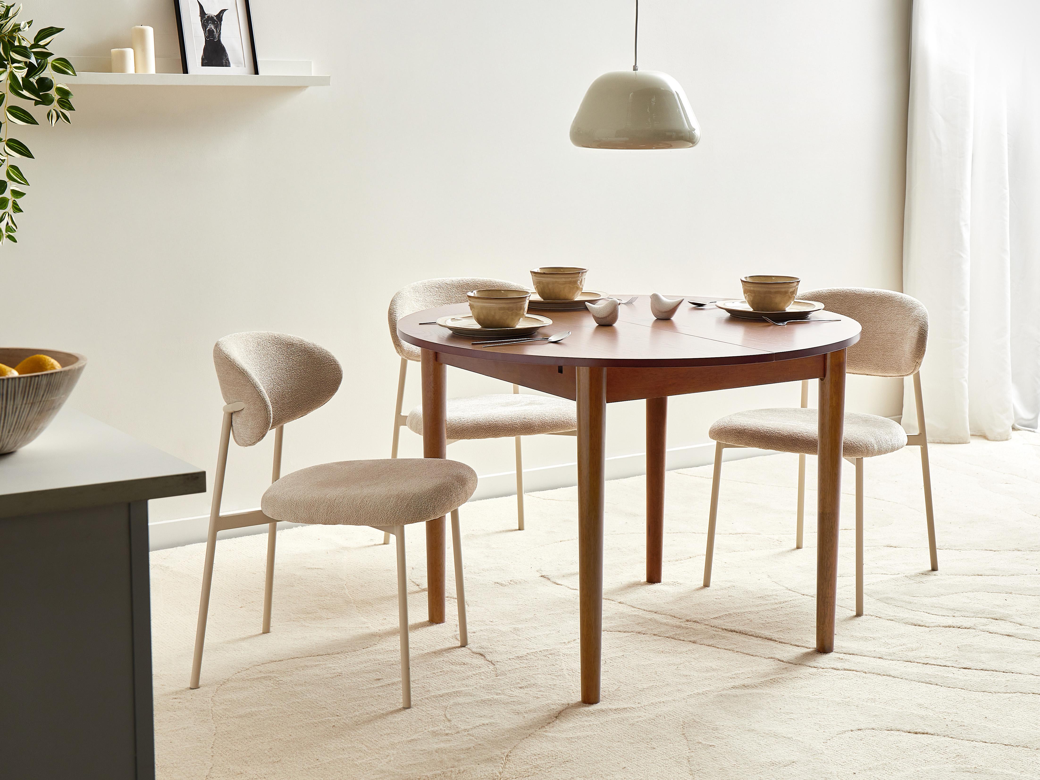 Eettafel uitschuifbaar ECHO Donker eikenhout 107 cm 107/137 cm