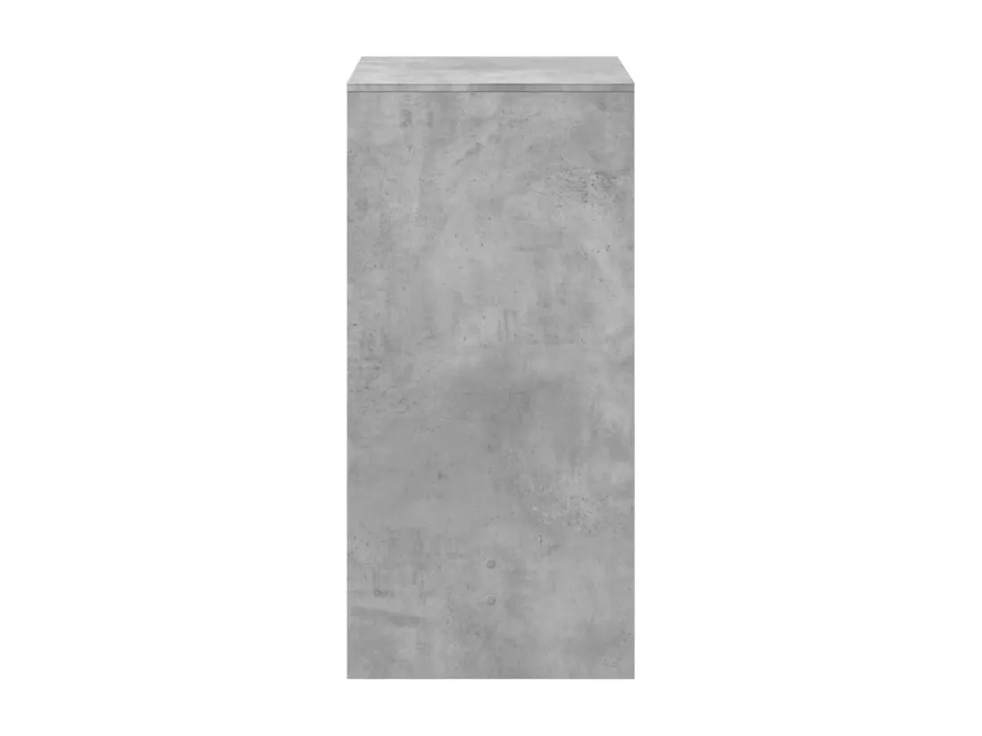 Table de bar gris béton 51x50x103,5 cm bois d'ingénierie
