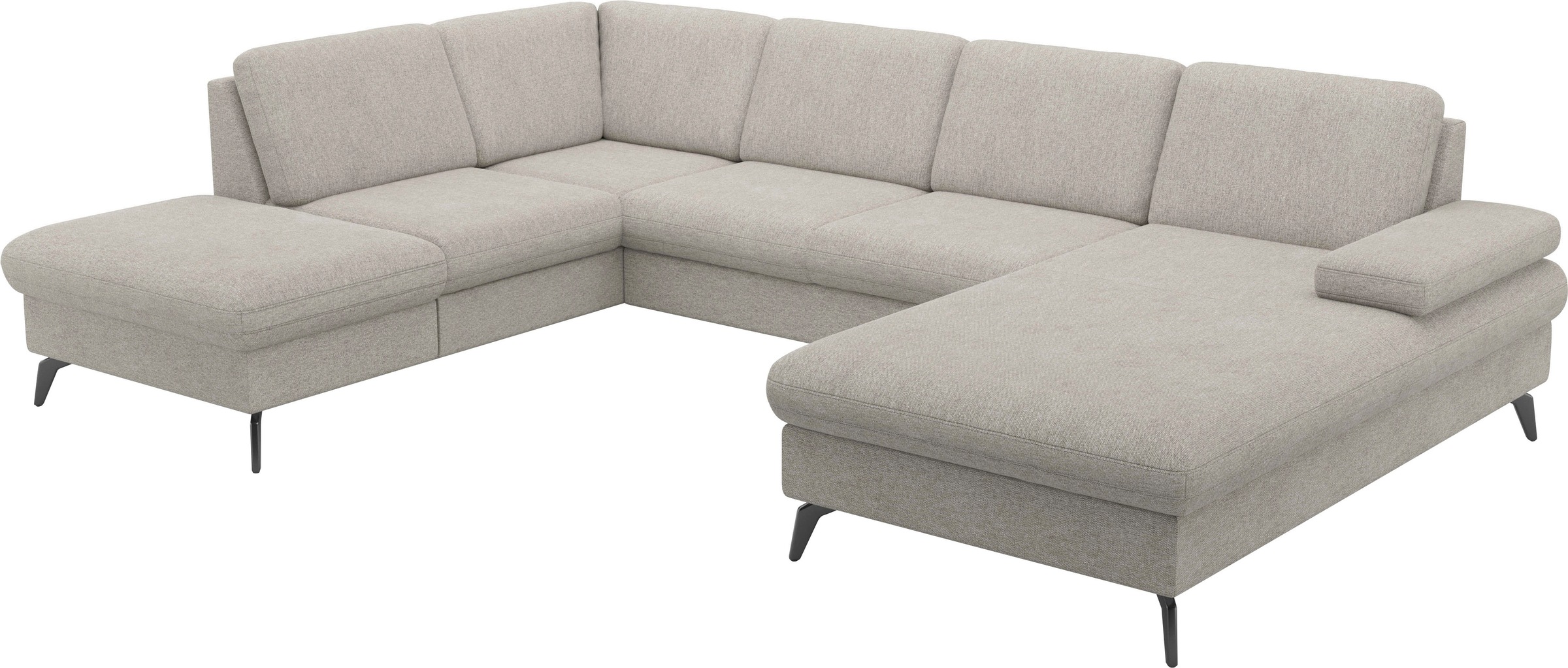 sit&more Wohnlandschaft »Morris Jubi U-Form, B: 300 cm« mit Armteilfunktion & 1 Zierkissen, optional Bettfunktion