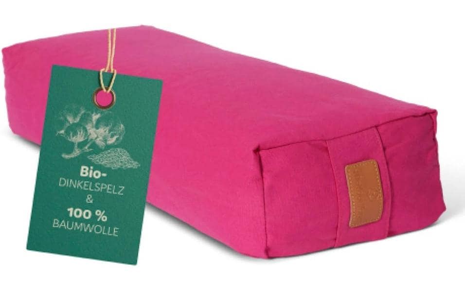 Yoga-Bolster Paravati Bio-Dinkelspelz, PinkYoga-Zubehör