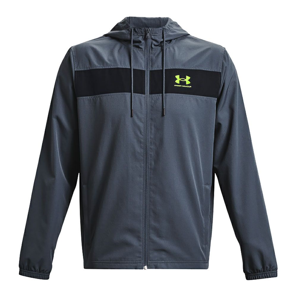 Under Armour UA SPORTSTYLE WINDBREAKER - Veste Homme downpour gray/black/lime surge