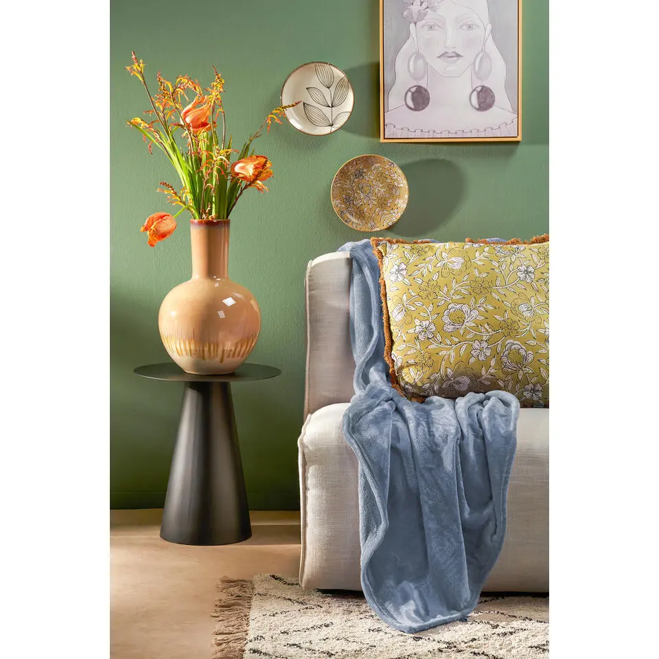In The Mood Collection Famke Fleece Plaid - 180 x 130 cm - Lichtblauw