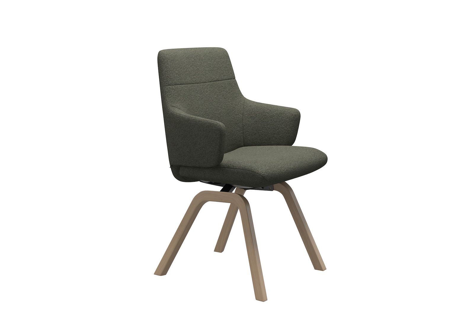 Chilli spisestol Tekstil Orchid Green med natur understell