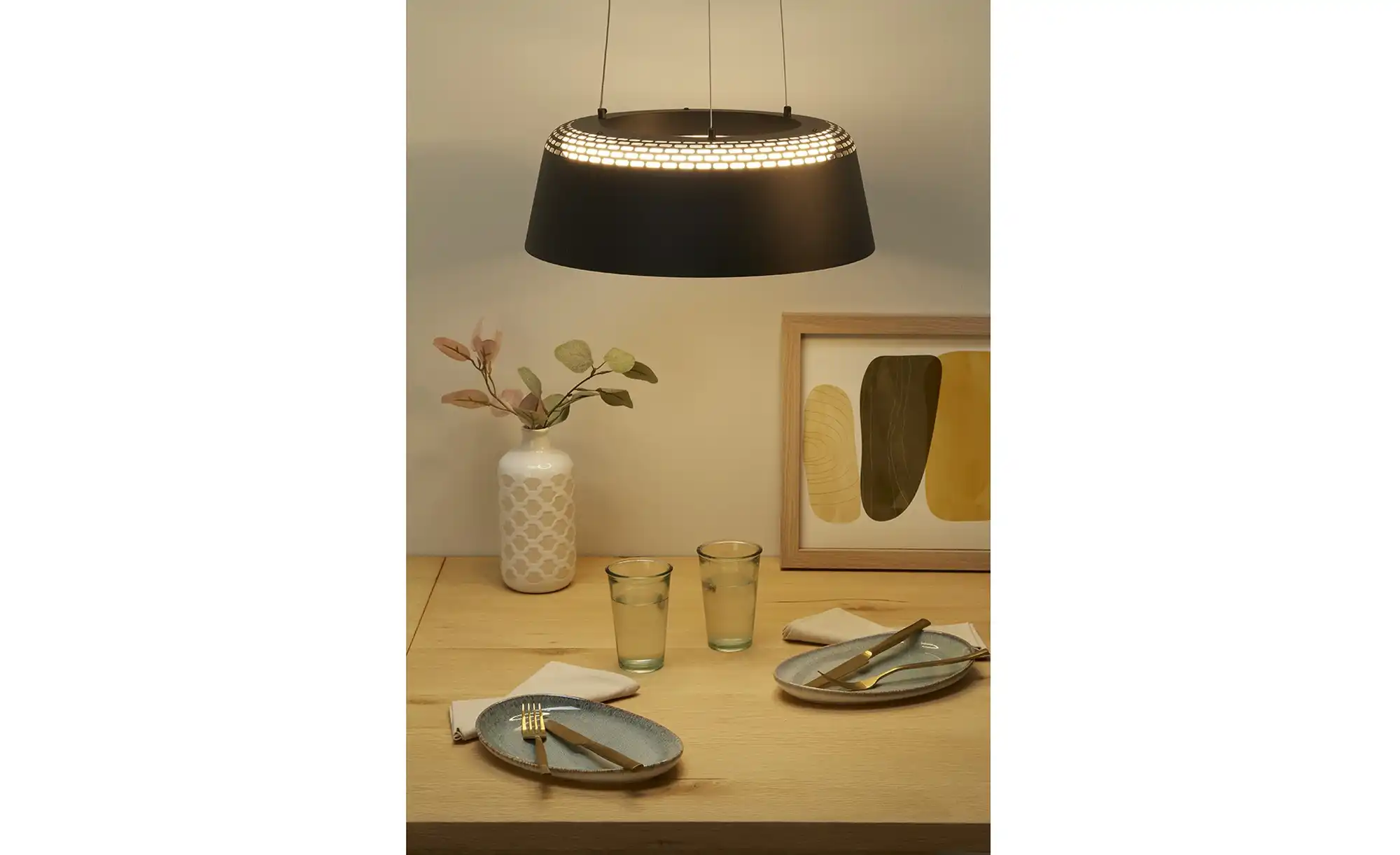 KHG LED-Pendelleuchte, 1-flammig, Metall/ schwarz