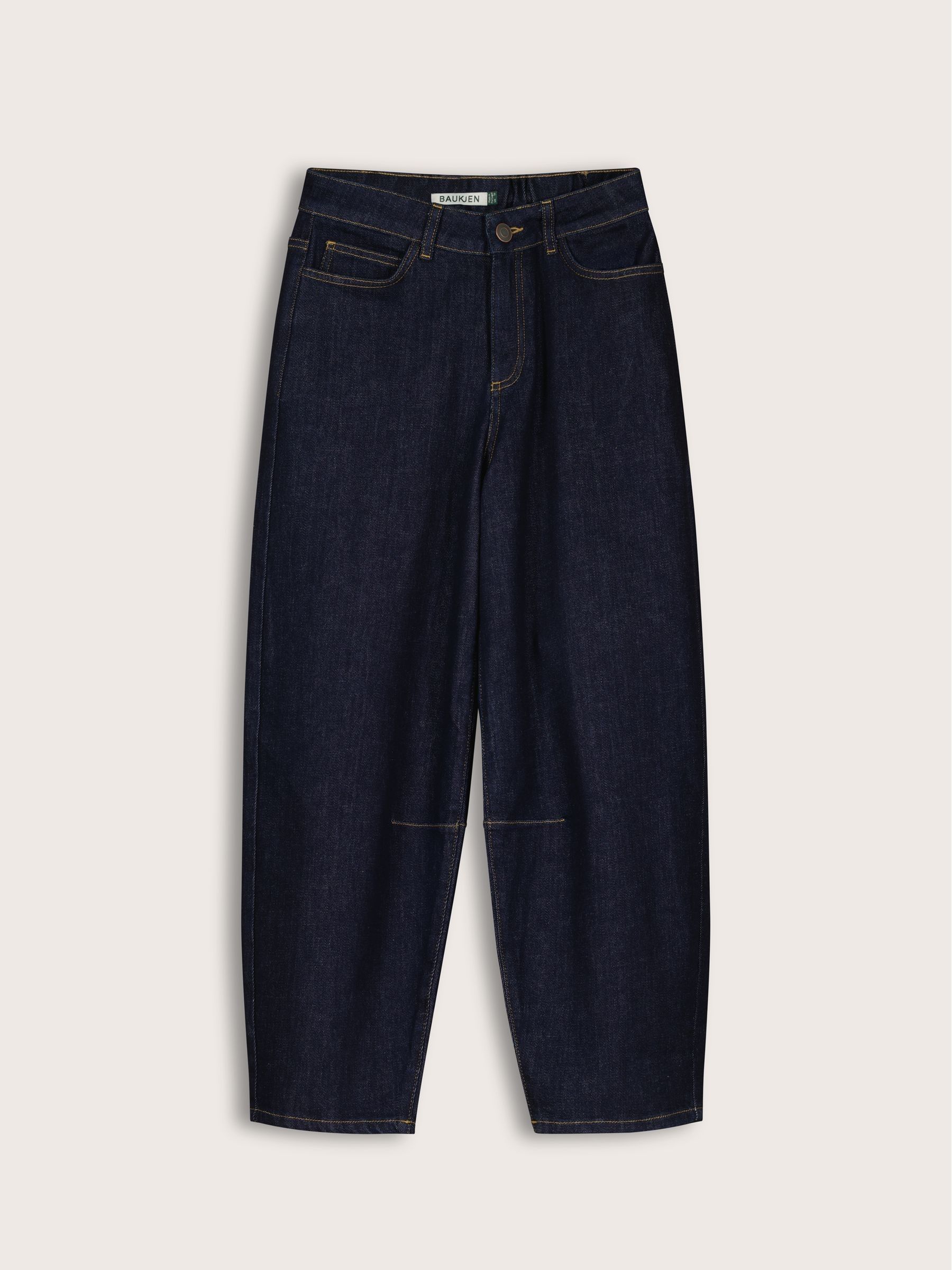 Baukjen Blue Nixi Cotton Stretch Denim Barrel Jeans