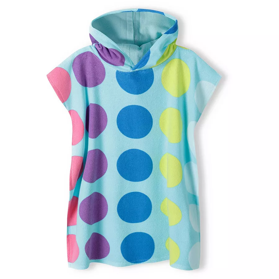 MINOTI Badeponcho AquamarinGelbRosa