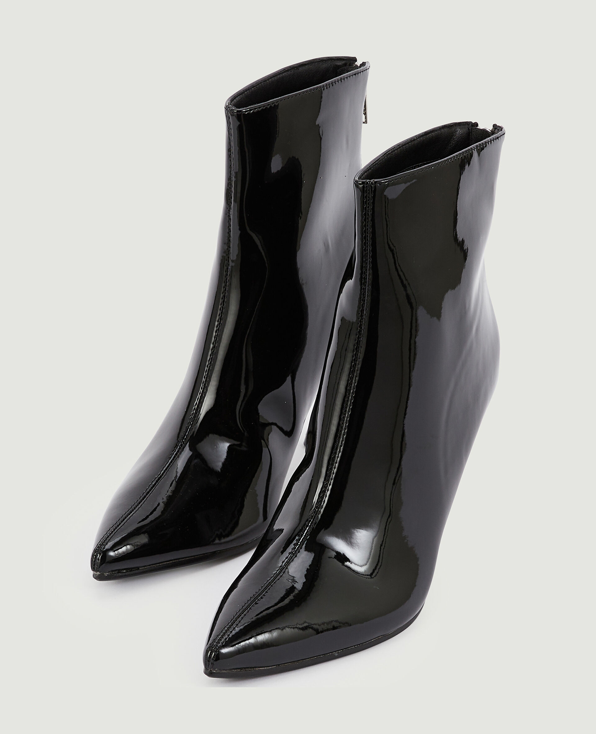 Boots pointues vernies - Noir